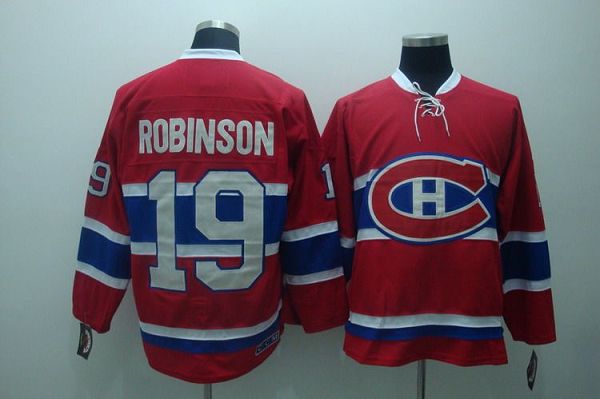 Canadiens #19 Larry Robinson Stitched Red CH CCM Throwback Jersey