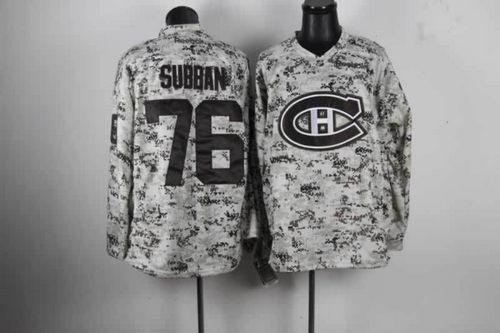 Canadiens #76 PK Subban Camo Stitched Jersey