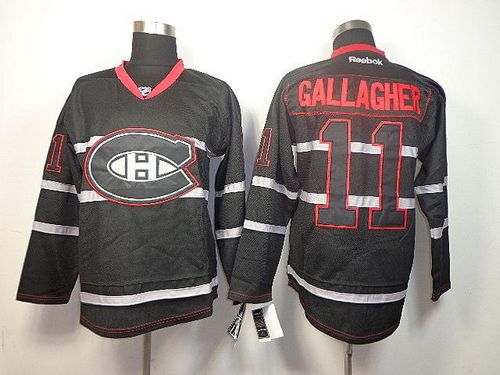 Canadiens #11 Brendan Gallagher Black Ice Stitched Jersey