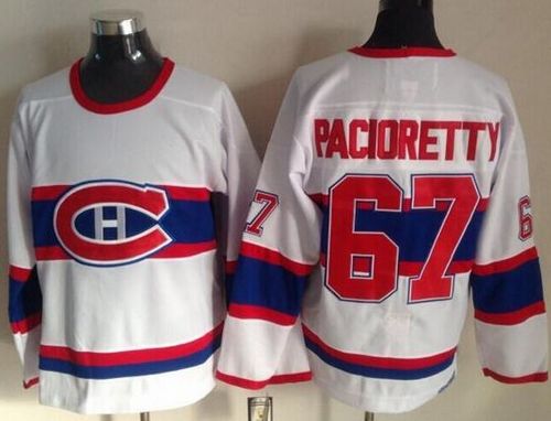 Canadiens #67 Max Pacioretty White CCM Throwback Stitched Jersey