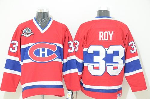 Canadiens #33 Patrick Roy Red CCM Throwback Stitched Jersey