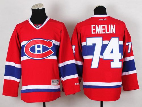 Canadiens #74 Alexei Emelin Red Stitched Jersey