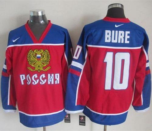 Canucks #10 Pavel Bure Red Blue Nike Throwback Stitched Jersey
