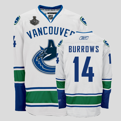 Canucks 2011 Stanley Cup Finals #14 Alexandre Burrows White Stitched Jersey