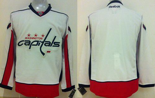 Capitals Blank Stitched White Jersey