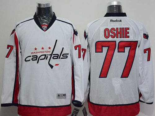 Capitals #77 T.J Oshie White Stitched Jersey