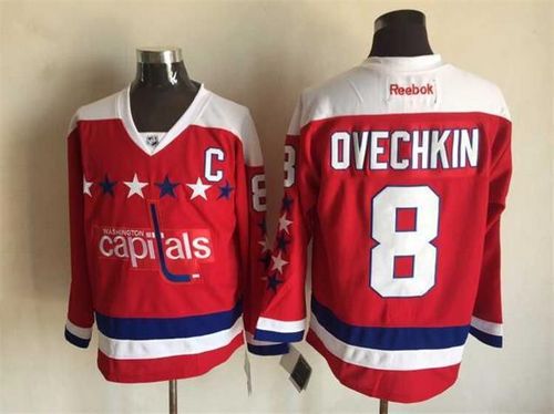 Capitals #8 Alex Ovechkin Red Alternate Stitched Jersey