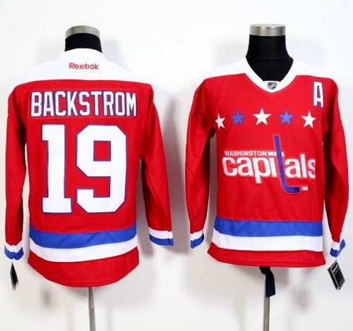Capitals #19 Nicklas Backstrom Red Alternate Stitched Jersey