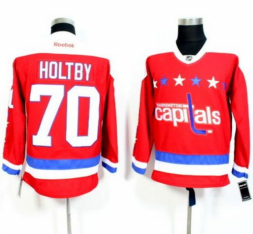 Capitals #70 Braden Holtby Red Alternate Stitched Jersey