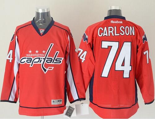 Capitals #74 John Carlson Red Stitched Jersey