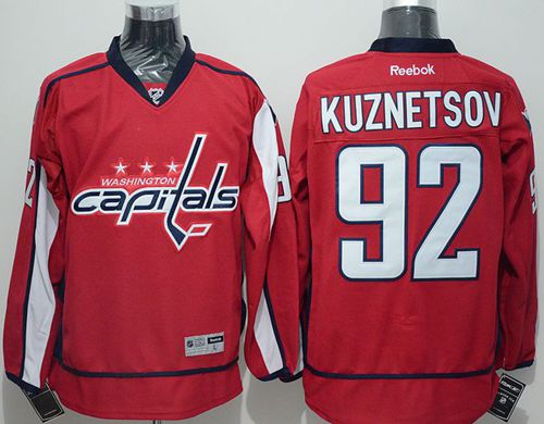 Capitals #92 Evgeny Kuznetsov Red Home Stitched Jersey