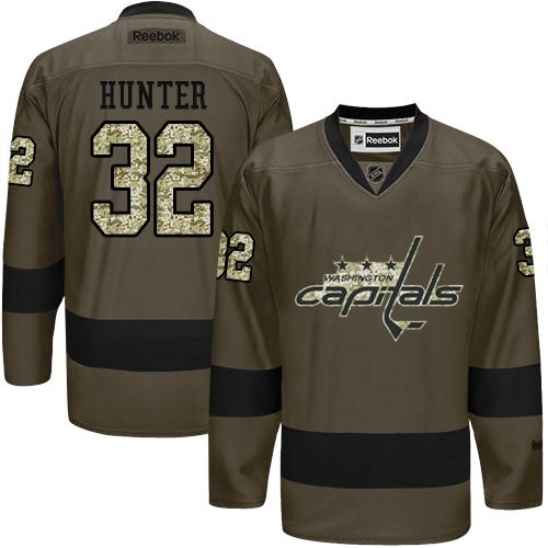 Capitals #32 Dale Hunter Green Salute To Service Stitched Jersey