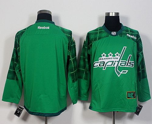 Capitals Blank Green St. Patrick's Day New Stitched Jersey
