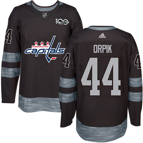 Capitals #44 Brooks Orpik Black 1917-2017 100th Anniversary Stitched Jersey