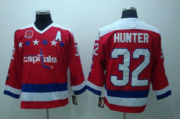 Capitals #32 Hunter Red CCM Throwback 40th Anniversary Stitched Jersey