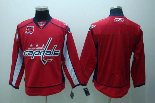 Capitals Blank Red 40th Anniversary Stitched Jersey