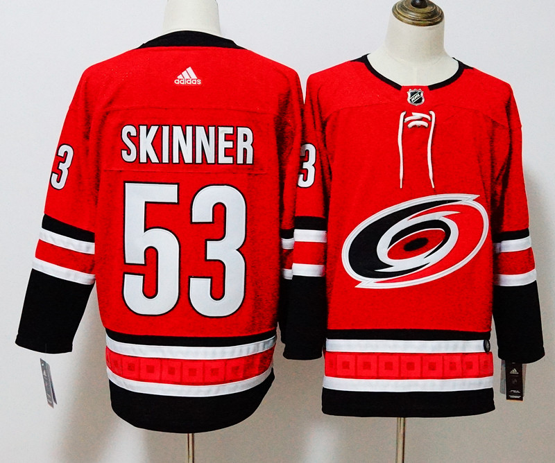 Carolina Hurricanes #53 Jeff Skinner Red Stitched Adidas Jersey