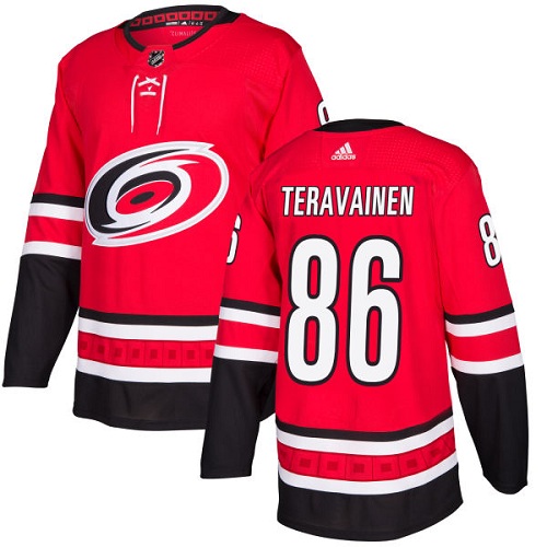 Carolina Hurricanes #86 Teuvo Teravainen Red Stitched Jersey