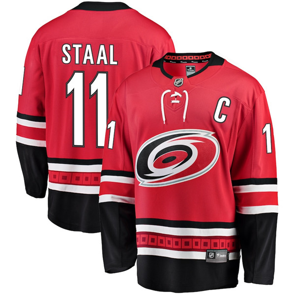 Carolina Hurricanes #11 Jordan Staal Red Stitched Jersey
