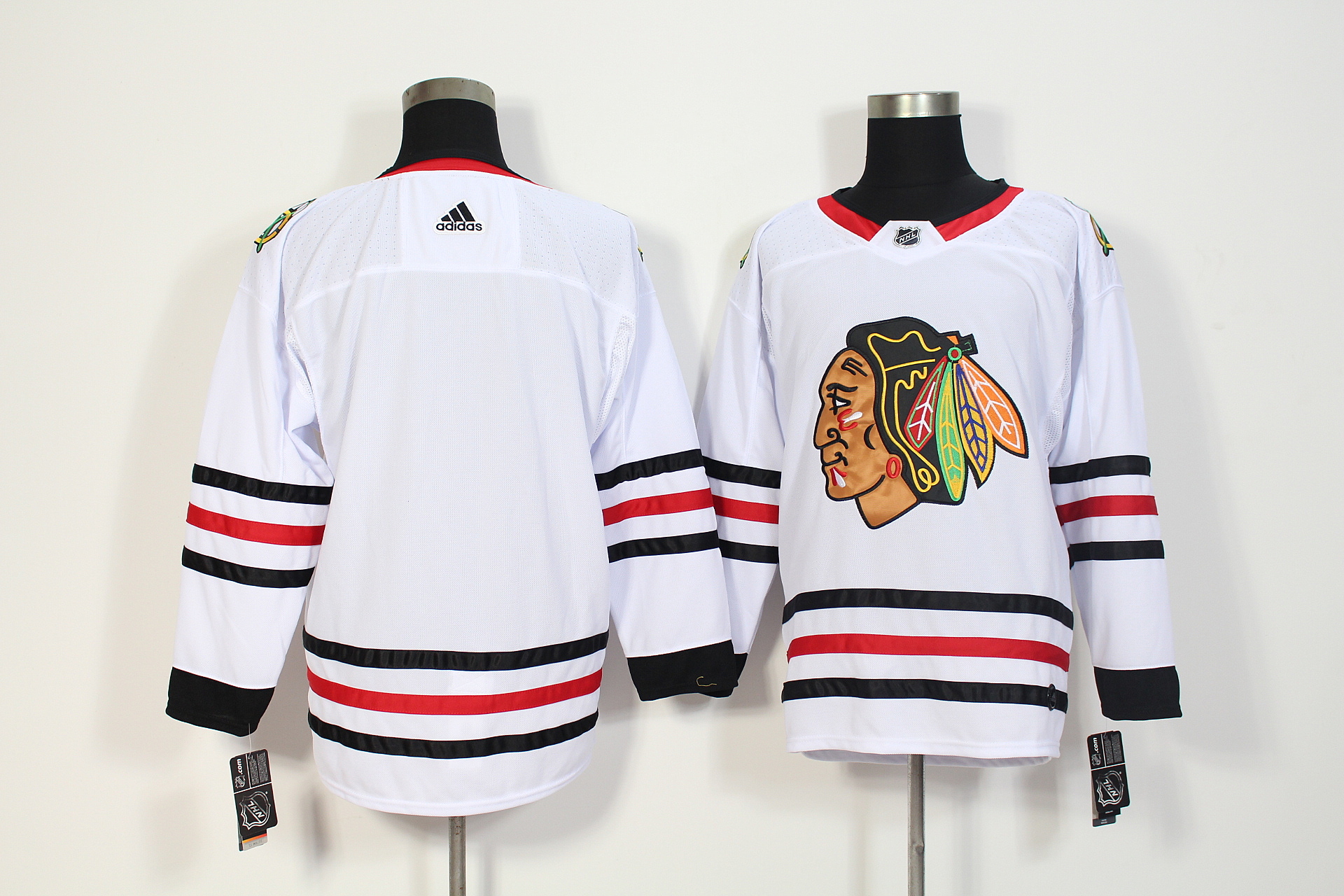Chicago Blackhawks White Stitched Adidas Jersey