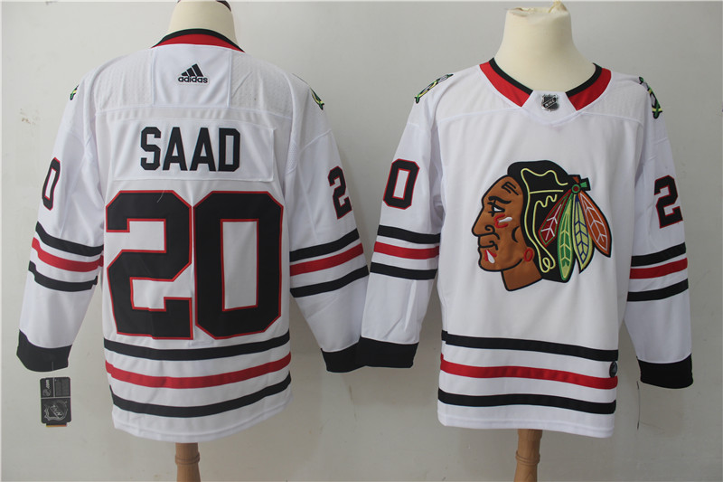 Chicago Blackhawks #20 Brandon Saad White Stitched Adidas Jersey