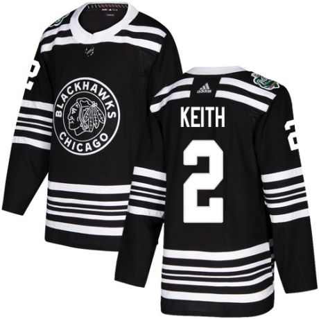 Chicago Blackhawks #2 Duncan Keith Black 2019 Winter Classic Stitched Jersey