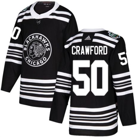Chicago Blackhawks #50 Corey Crawford Black 2019 Winter Classic Stitched Jersey