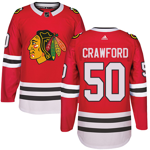 Chicago Blackhawks #50 Corey Crawford Red Stitched Jersey