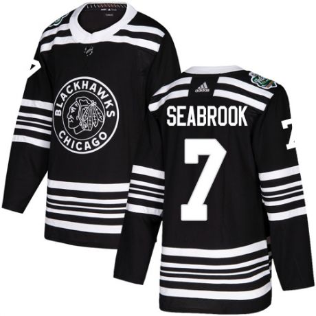 Chicago Blackhawks #7 Brent Seabrook Black 2019 Winter Classic Stitched Jersey