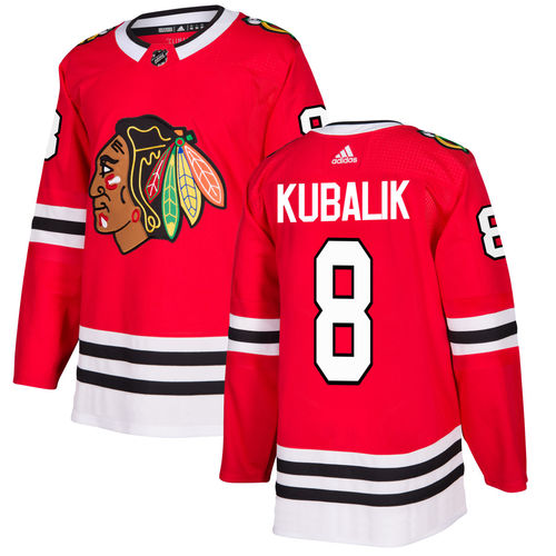 Chicago Blackhawks #8 Dominik Kubalik Red Stitched Jersey