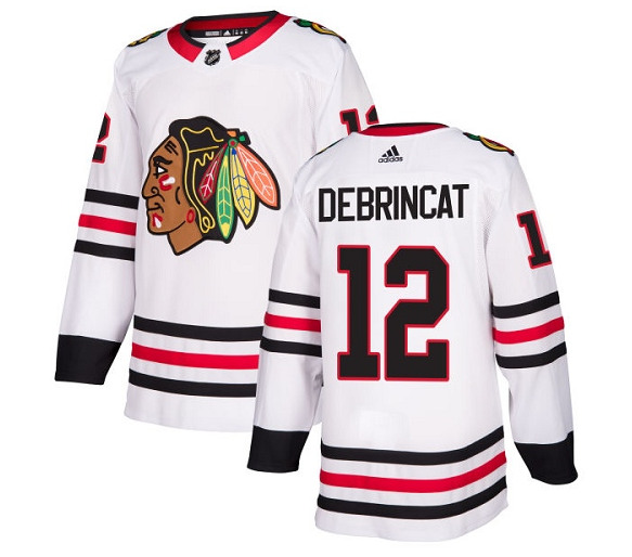 Chicago Blackhawks #12 Alex DeBrincat White Stitched Jersey