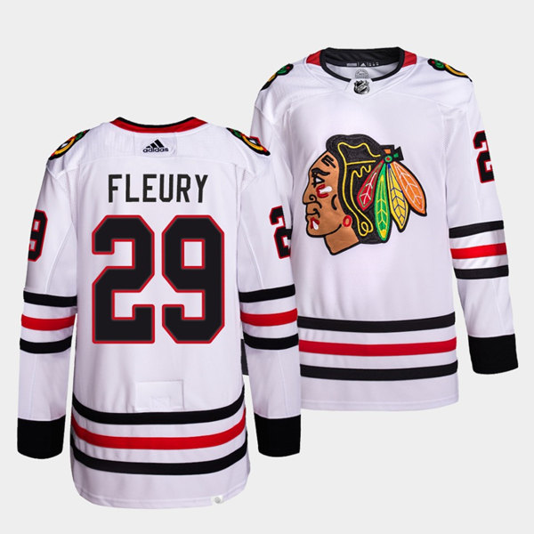 Chicago Blackhawks #29 Marc-Andre Fleury White Stitched Jersey