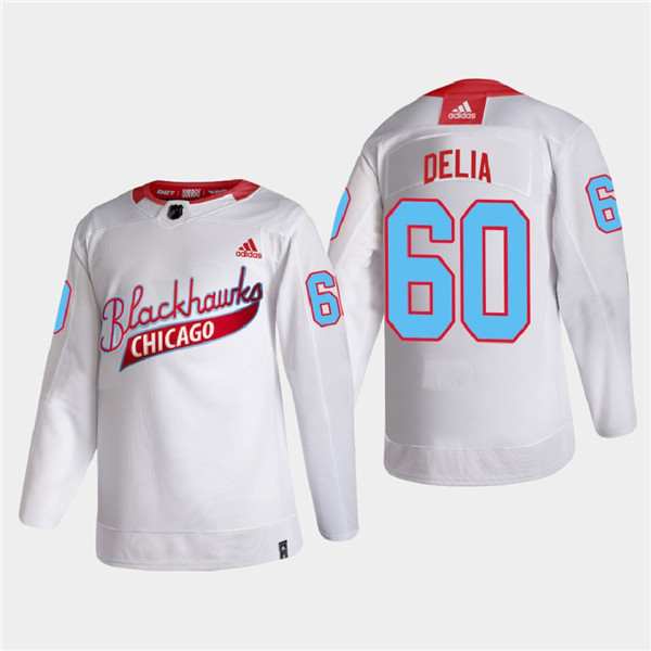 Chicago Blackhawks #60 Collin Delia 2022 Community Night White Stitched Jersey