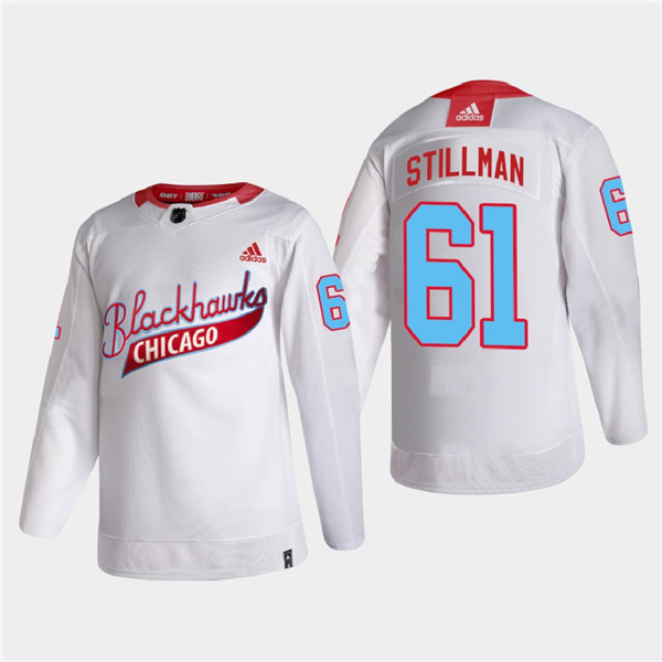 Chicago Blackhawks #61 Riley Stillman 2022 Community Night White Stitched Jersey
