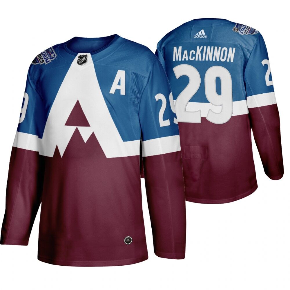 Colorado Avalanche #29 Nathan MacKinnon 2020 Stadium Series Blue Stitched Jersey
