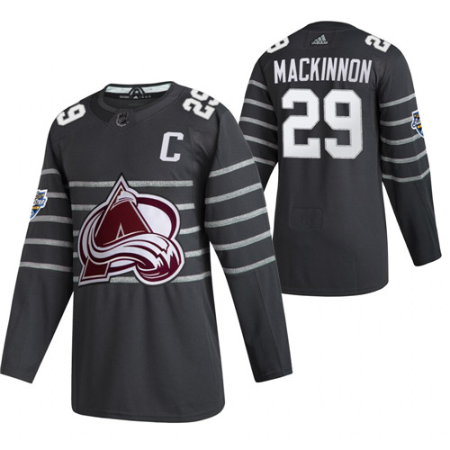 Colorado Avalanche #29 Nathan MacKinnon Grey All Star Stitched Jersey