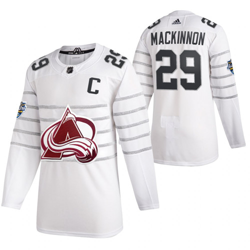 Colorado Avalanche #29 Nathan MacKinnon White All Star Stitched Jersey