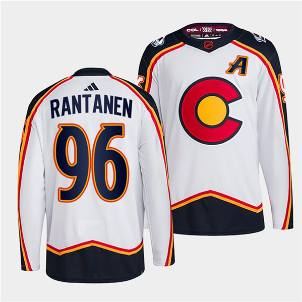 Colorado Avalanche #96 Mikko Rantanen White 2022-23 Reverse Retro Stitched Jersey