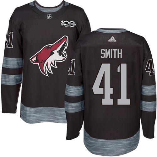 Coyotes #41 Mike Smith Black 1917-2017 100th Anniversary Stitched Jersey