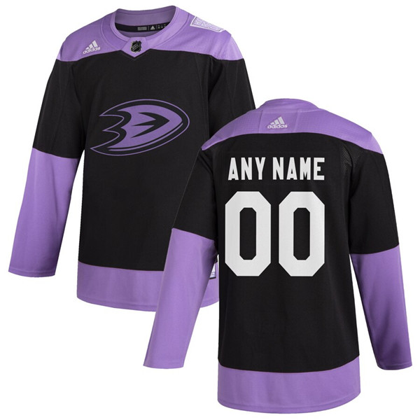 PAnaheim Ducks Adidas Black Hockey Fights Cancer Custom Practice NHL Stitched Jersey