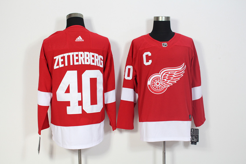 Detroit Red Wings #40 Henrik Zetterberg Red Stitched Adidas Jersey