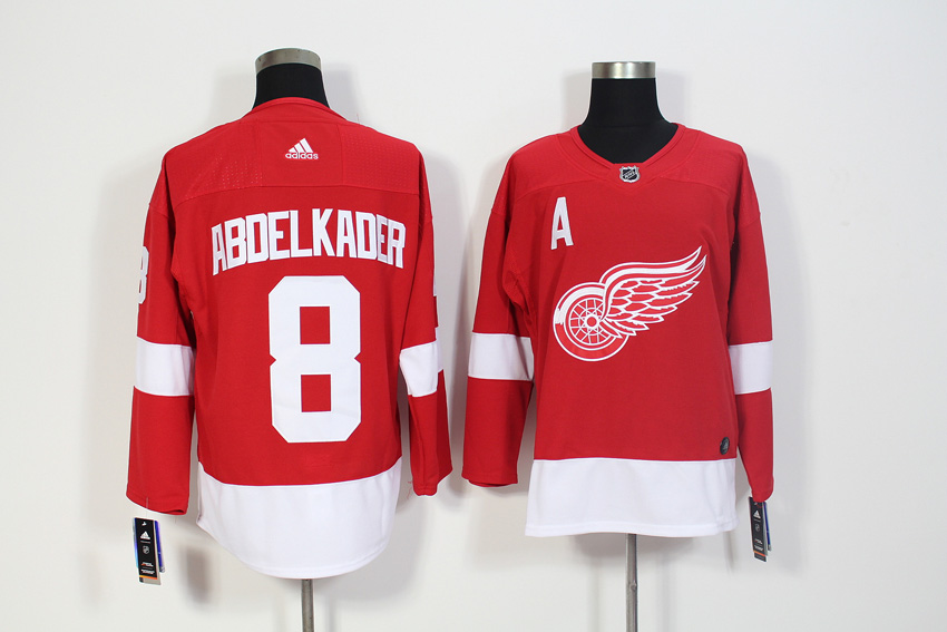Detroit Red Wings #8 Justin Abdelkader Red Stitched Adidas Jersey