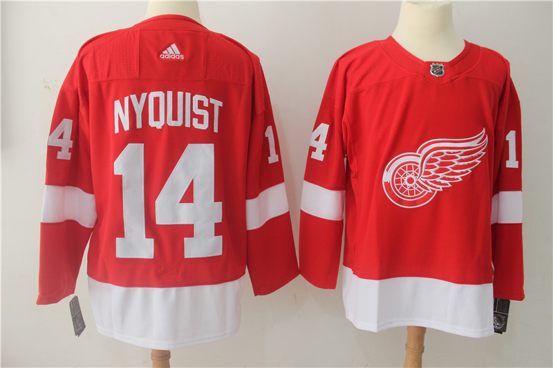 Detroit Red Wings #14 Gustav Nyquist Red Stitched Adidas Jersey