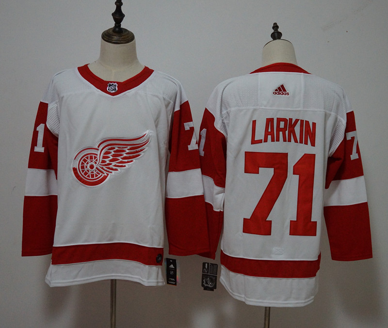 Detroit Red Wings #71 Dylan Larkin White Stitched Adidas Jersey