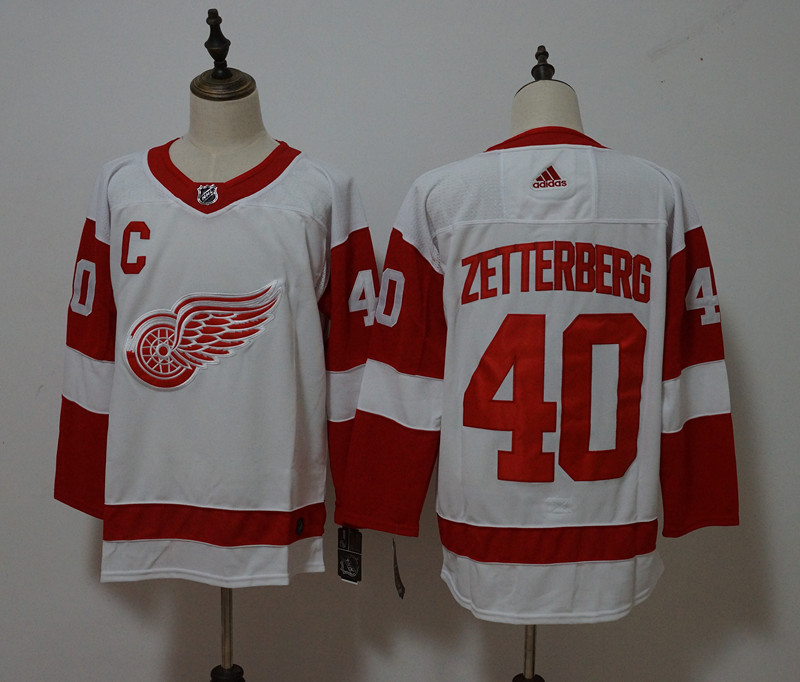 Detroit Red Wings #40 Henrik Zetterberg White Stitched Adidas Jersey