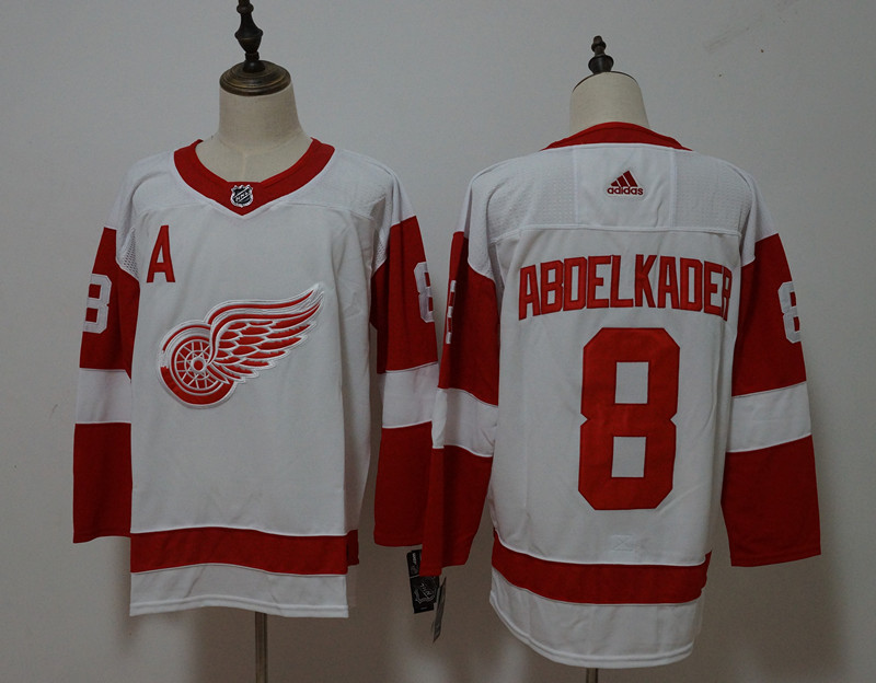 Detroit Red Wings #8 Justin Abdelkader White Stitched Adidas Jersey