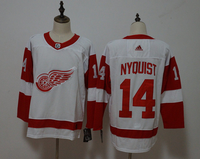 Detroit Red Wings #14 Gustav Nyquist White Stitched Adidas Jersey