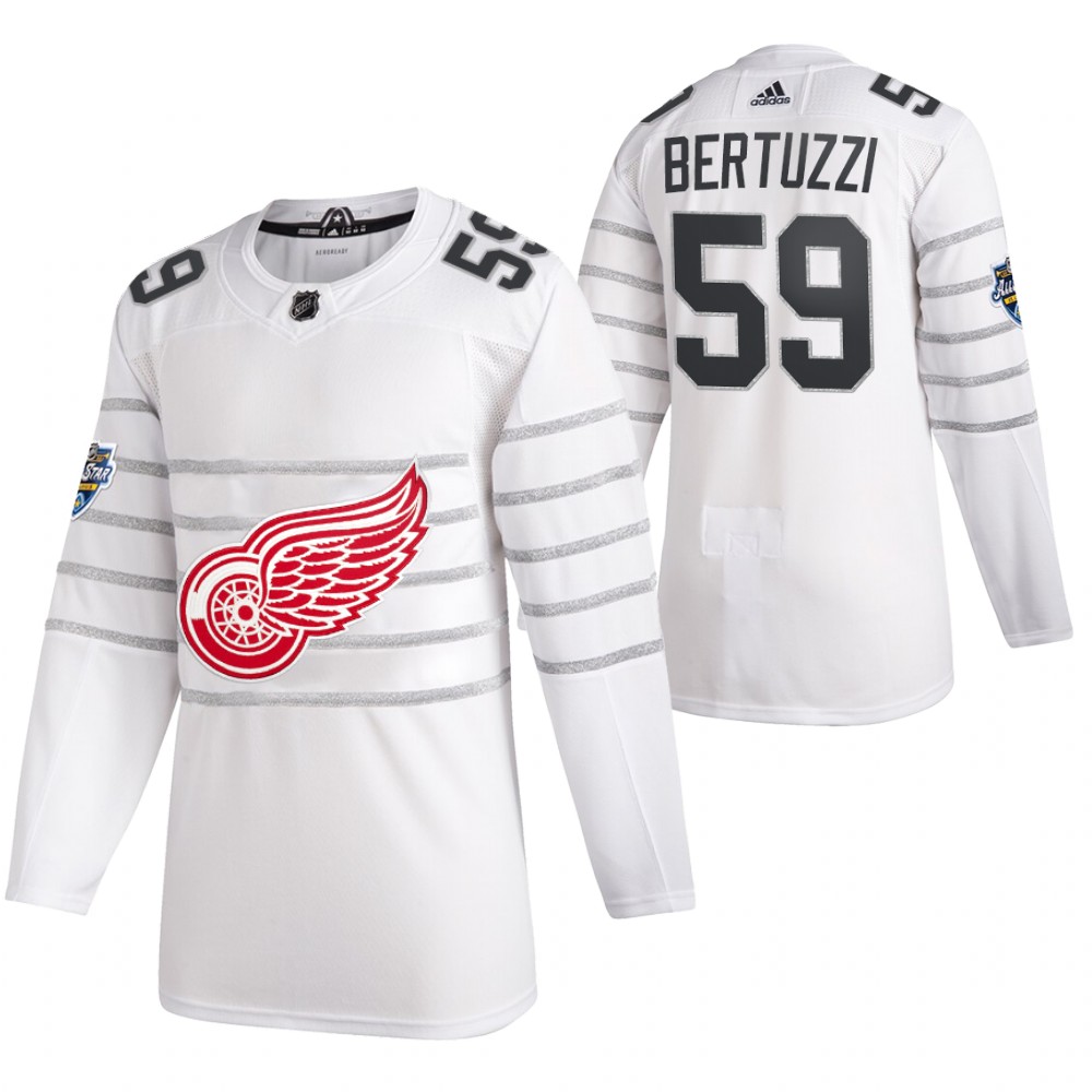 Detroit Red Wings #59 Tyler Bertuzzi 2020 White All Star Stitched Jersey