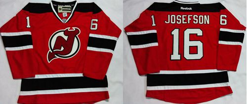Devils #16 Jacob Josefson Red Home Stitched Jersey