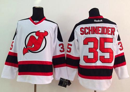 Devils #35 Cory Schneider White Stitched Jersey